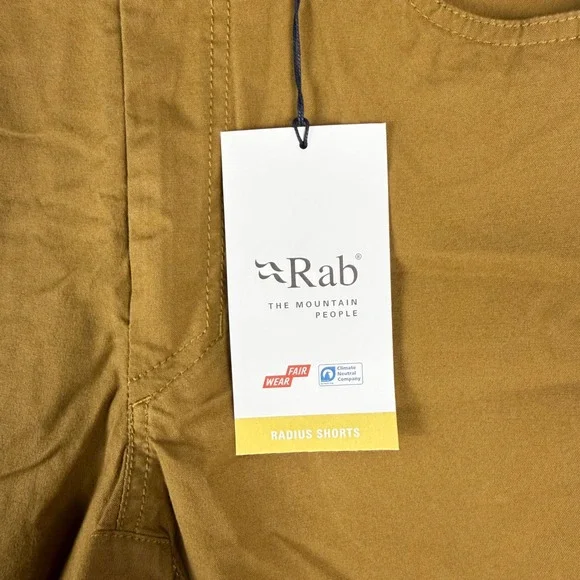 Rab Radius Shorts Men 32 Cumin Brown Gorpcore Hiking Outdoor QBU-67 - Picture 4 of 9
